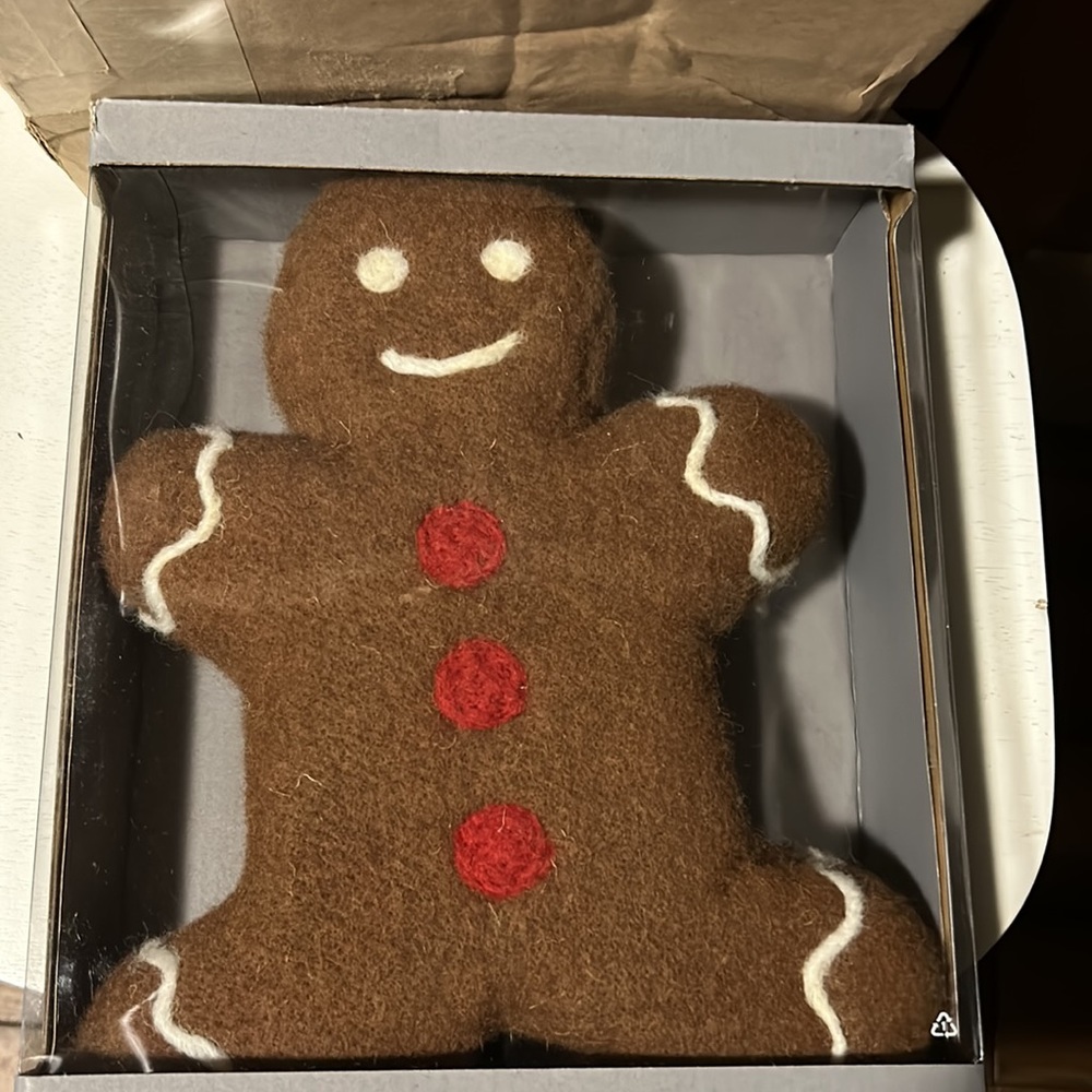 Pottery Barn 🫚 Gingerbread Man tree topper BNIB - Picture 2 of 4